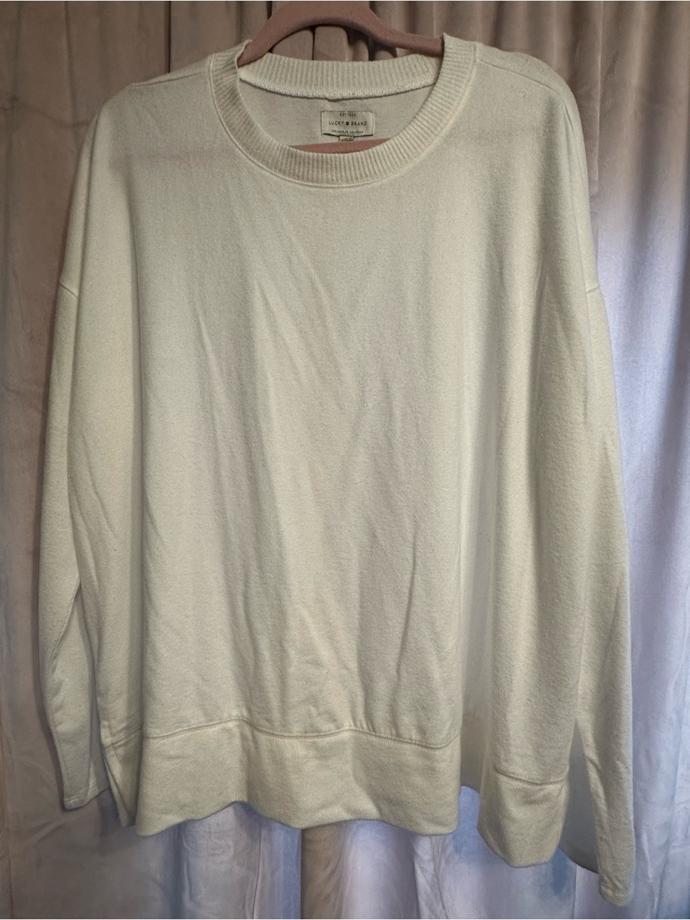 Lucky Brand Classic Women’s Crewneck Sweater - White XL
